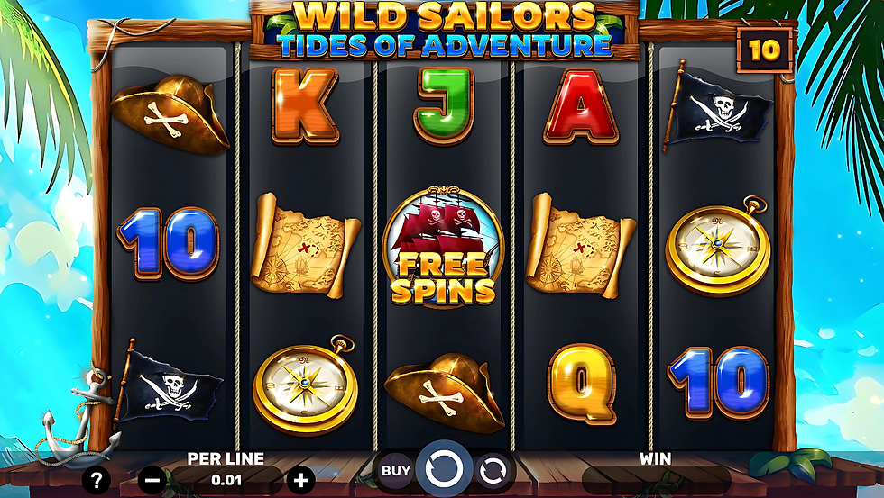 Tela de Wild Sailors