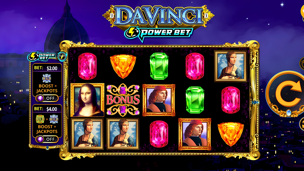 Tela de Da Vinci Power Bet