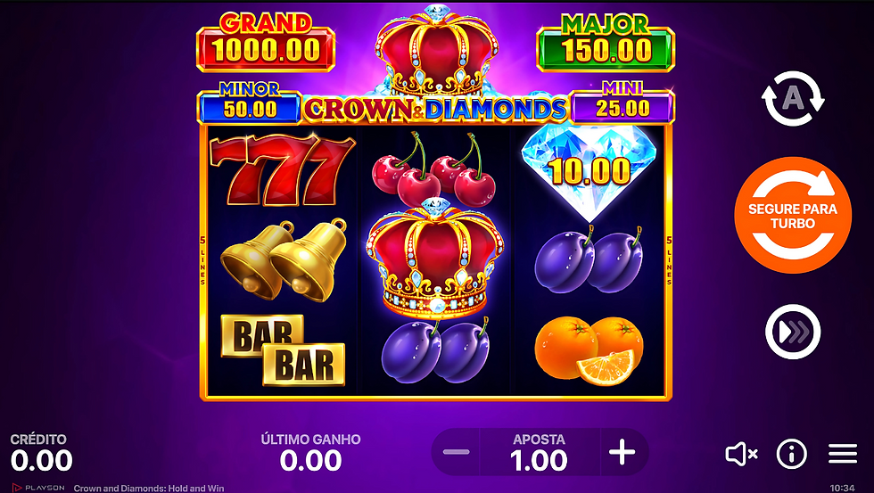 Tela de Crown and Diamonds