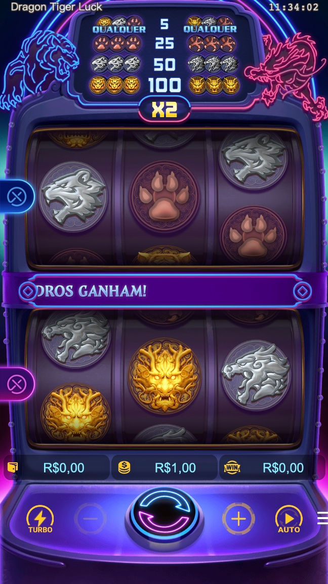 Tela de Dragon Tiger Luck
