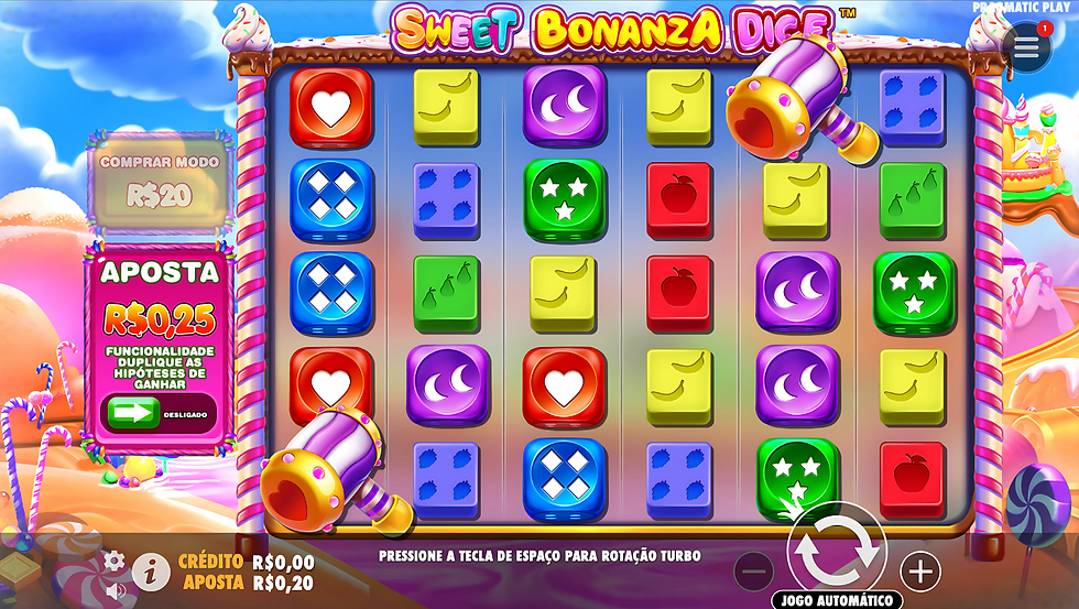 Tela de Sweet Bonanza Dice