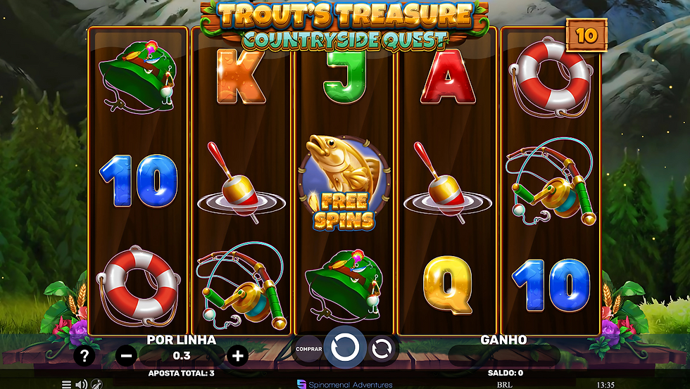 Tela de Trout's Treasure Countryside Quest