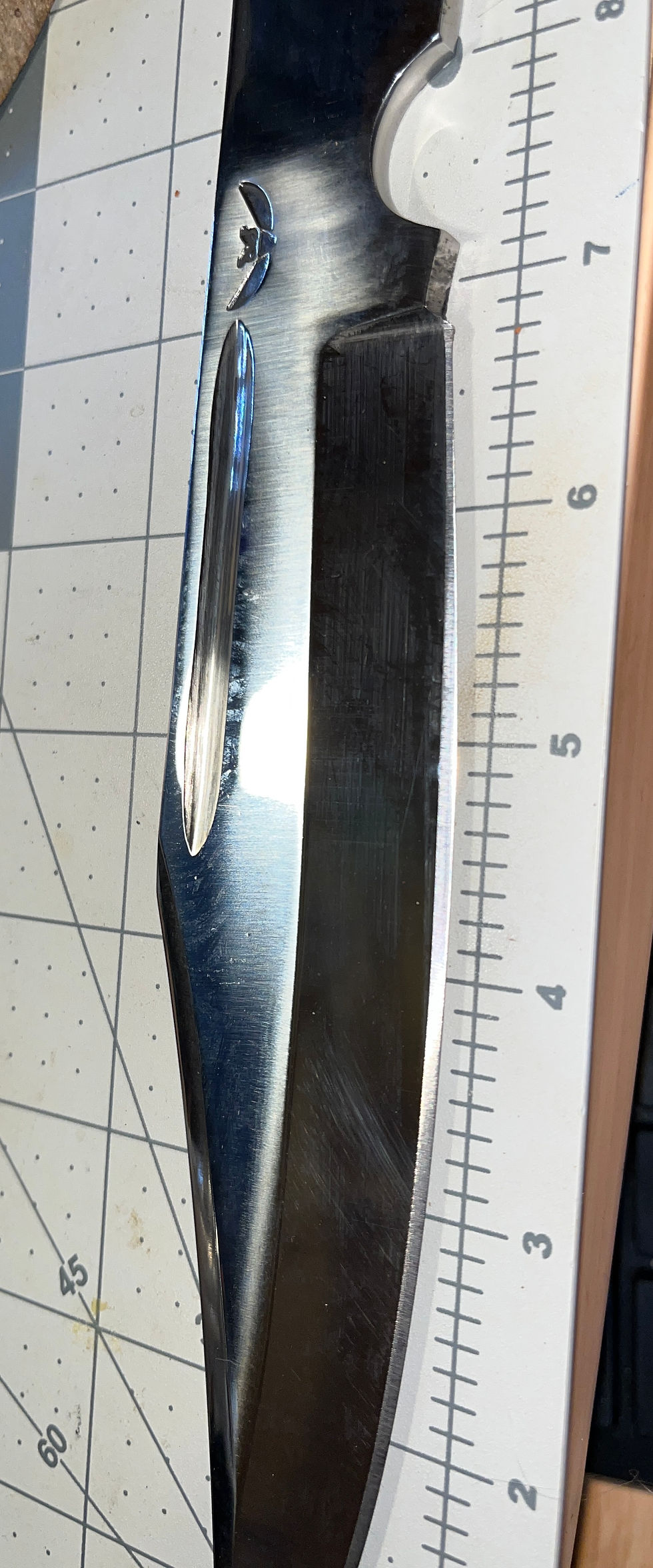 Thumbnail: Bowie Knife fits Colt 1911 Removable Pistol Grips for handle.