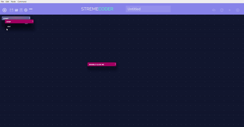 Adding a Blank Node to your StremeCoder Canvas