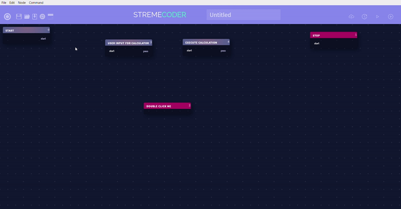 Connecting Nodes in StremeCoder