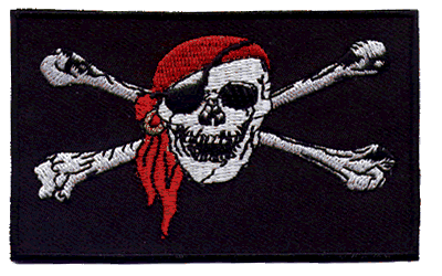 Red bandana patch