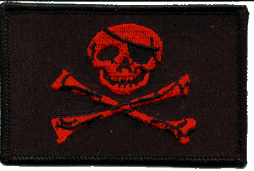 Red skull x bones patch