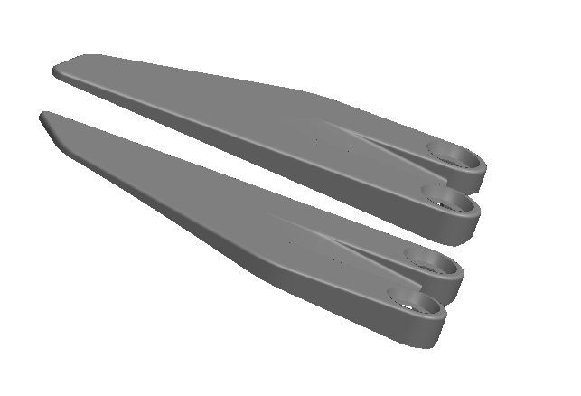 Miniaturbild: CAD‑Modell des Fersenschutzes / Fersenschoners für KTM Duke 125, Entwicklungsansicht ohne Materialdarstellung