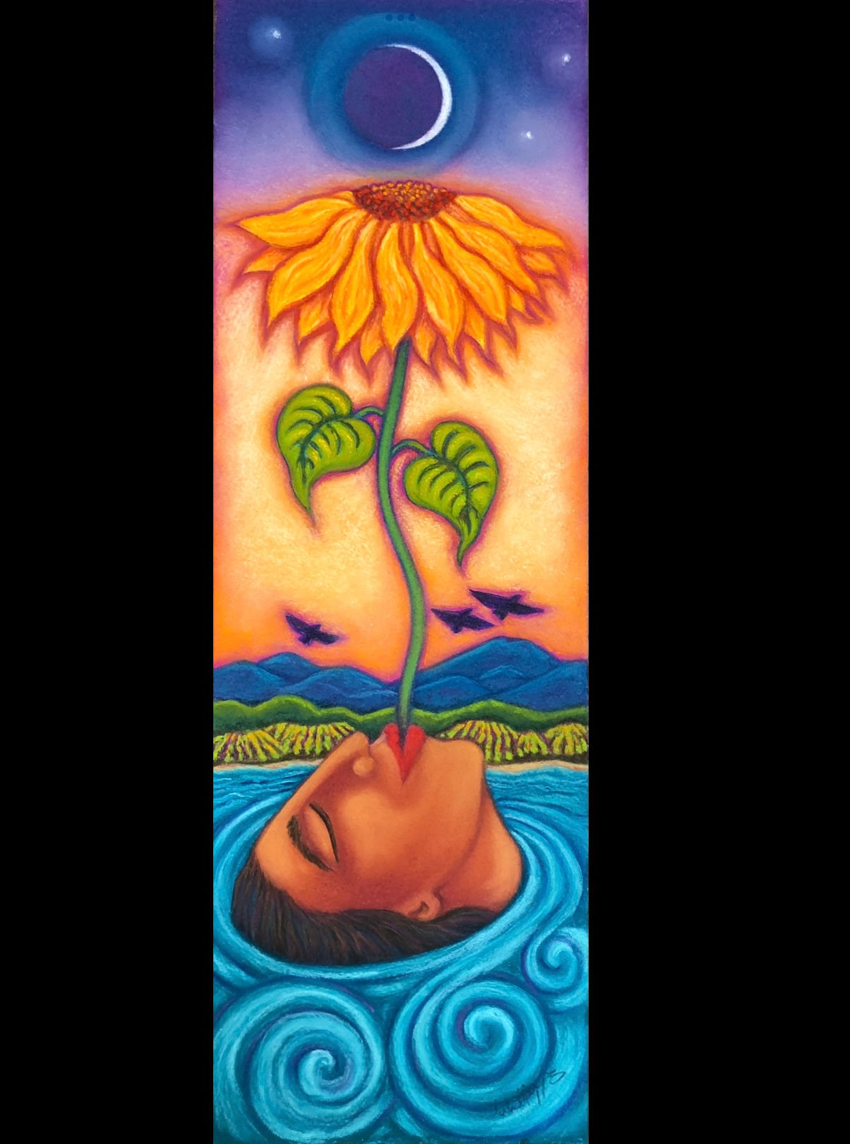 “New Moon Sunflower” SOLD at Prentice Gallery