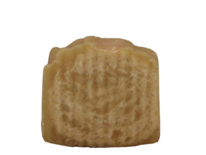 Handcrafted beer soap bar in warm beige tones