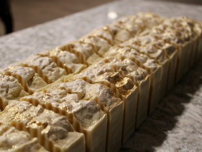 Handcrafted Castile-style cold process beer soap with creamy natural lather