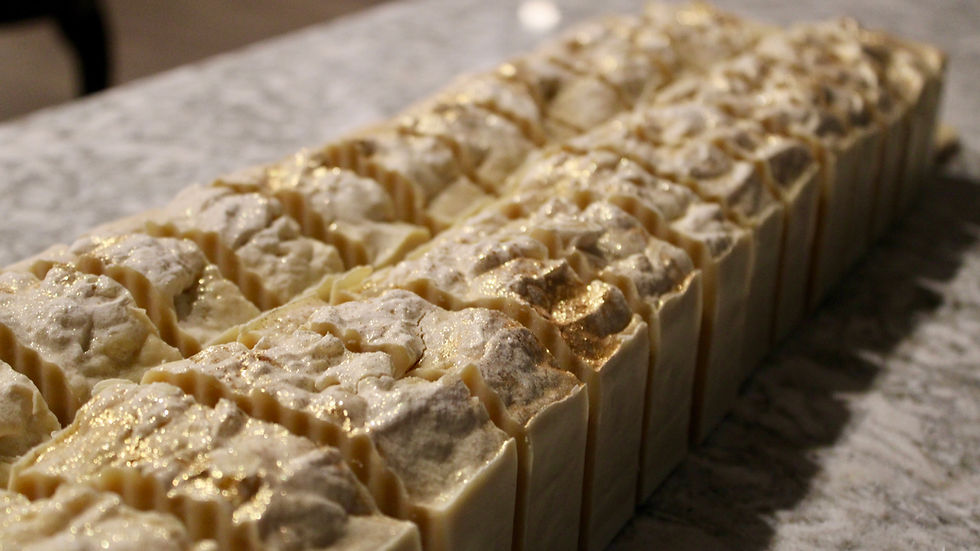 Handcrafted Castile-style cold process beer soap with creamy natural lather