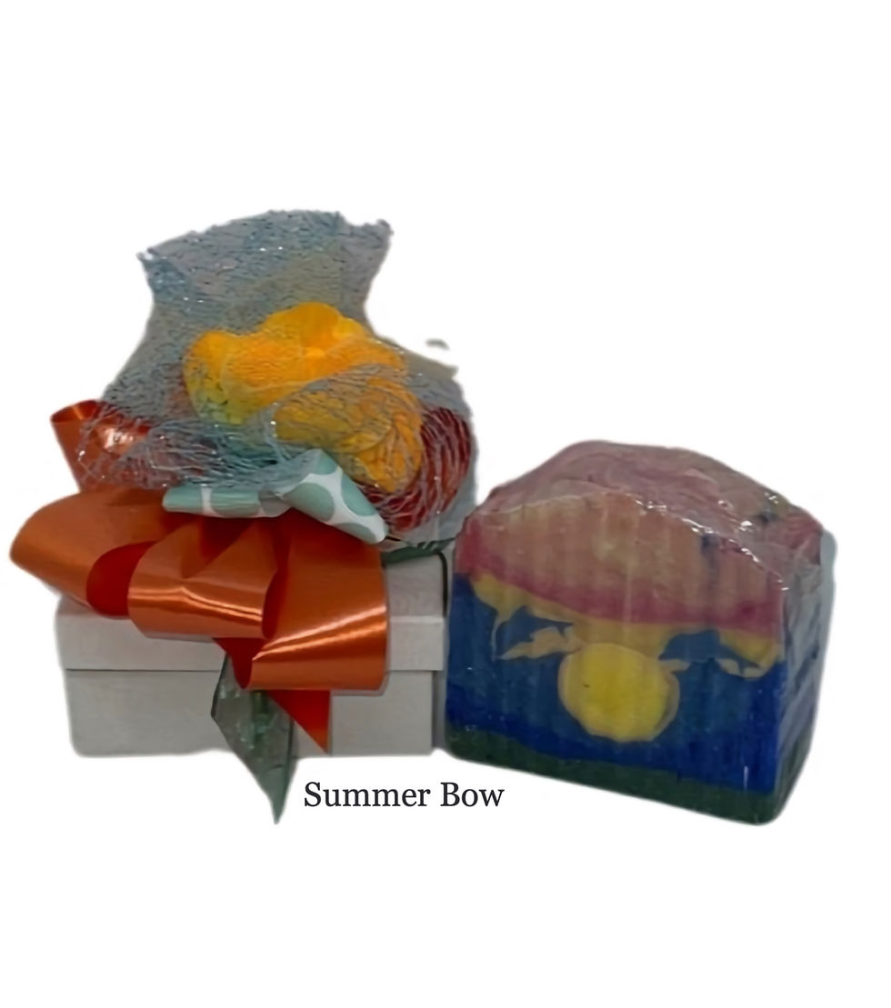 Thumbnail: Luxury handcrafted soap bar in pearl gift box with bow and gift tag