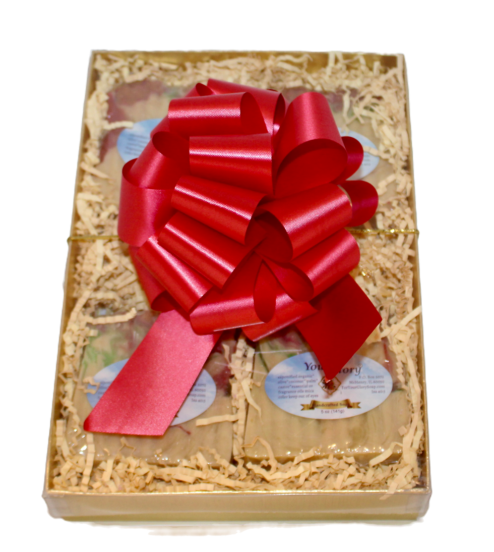 Thumbnail: Fragrance oil soap gift box with ribbon and tag