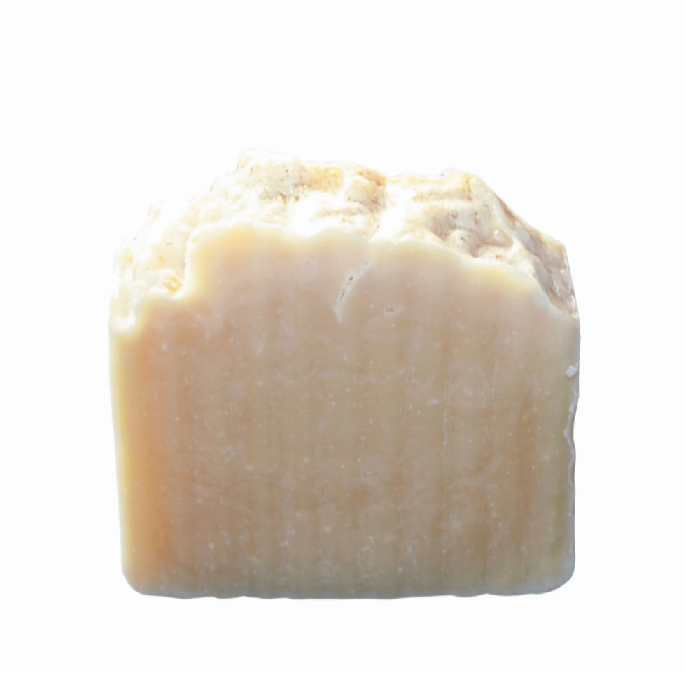 Handmade lavender orange soap with pine essential oil and hops beer infusion