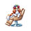 Thumbnail: Copy of Sticker - King Charles Cavalier in Hair Salon with Rollers In