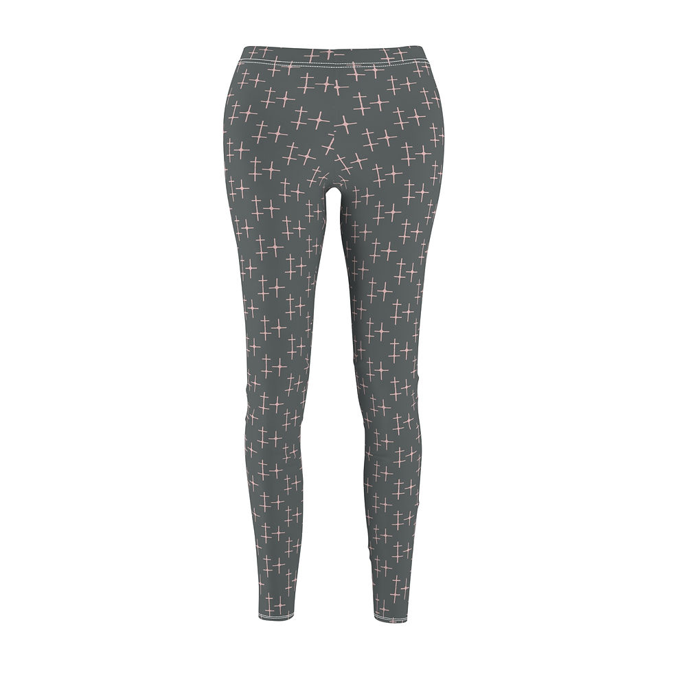 Pink Sparkle Gray -  Leggings 