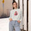 Thumbnail: Fashion Girl with Dog- Cropped Sweatshirt