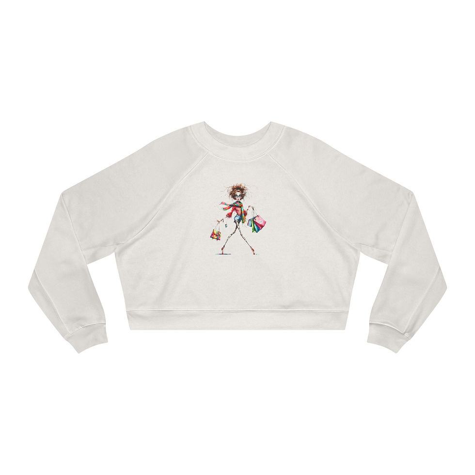 Quirky Girl Who Me?- Cropped Sweatshirt