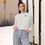 Thumbnail: Blue Sparkle Heart- Cropped Sweatshirt