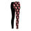 Thumbnail: Flower Face Black-  Leggings 
