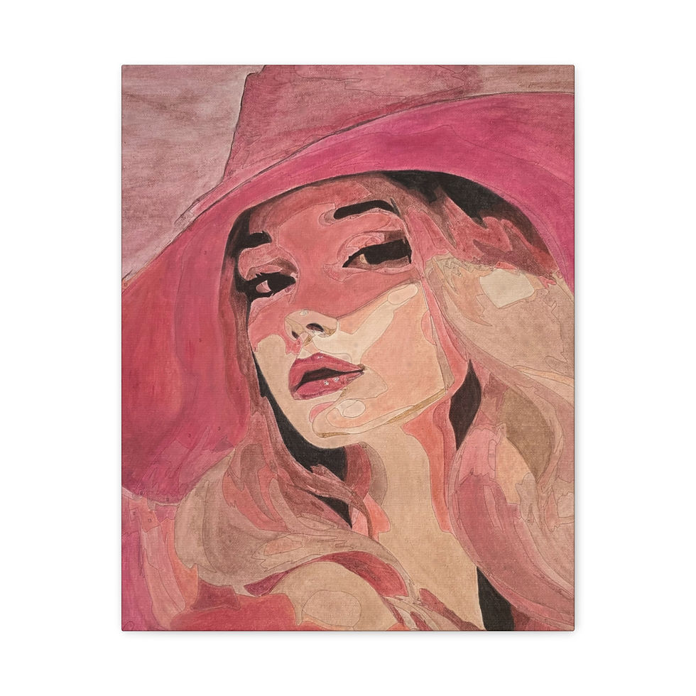 Pink Cowgirl - Matte Canvas