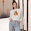 Thumbnail: Retro Aperol- Cropped Sweatshirt