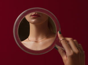 reflection in the mirror