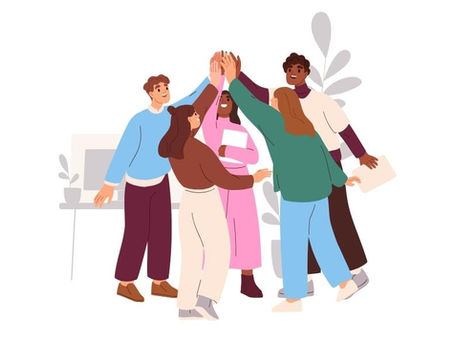 An image of happy employees at work