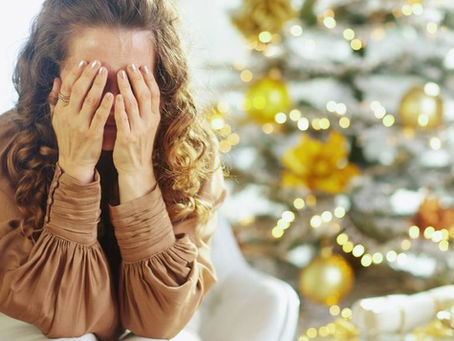 Emotional female on holiday season