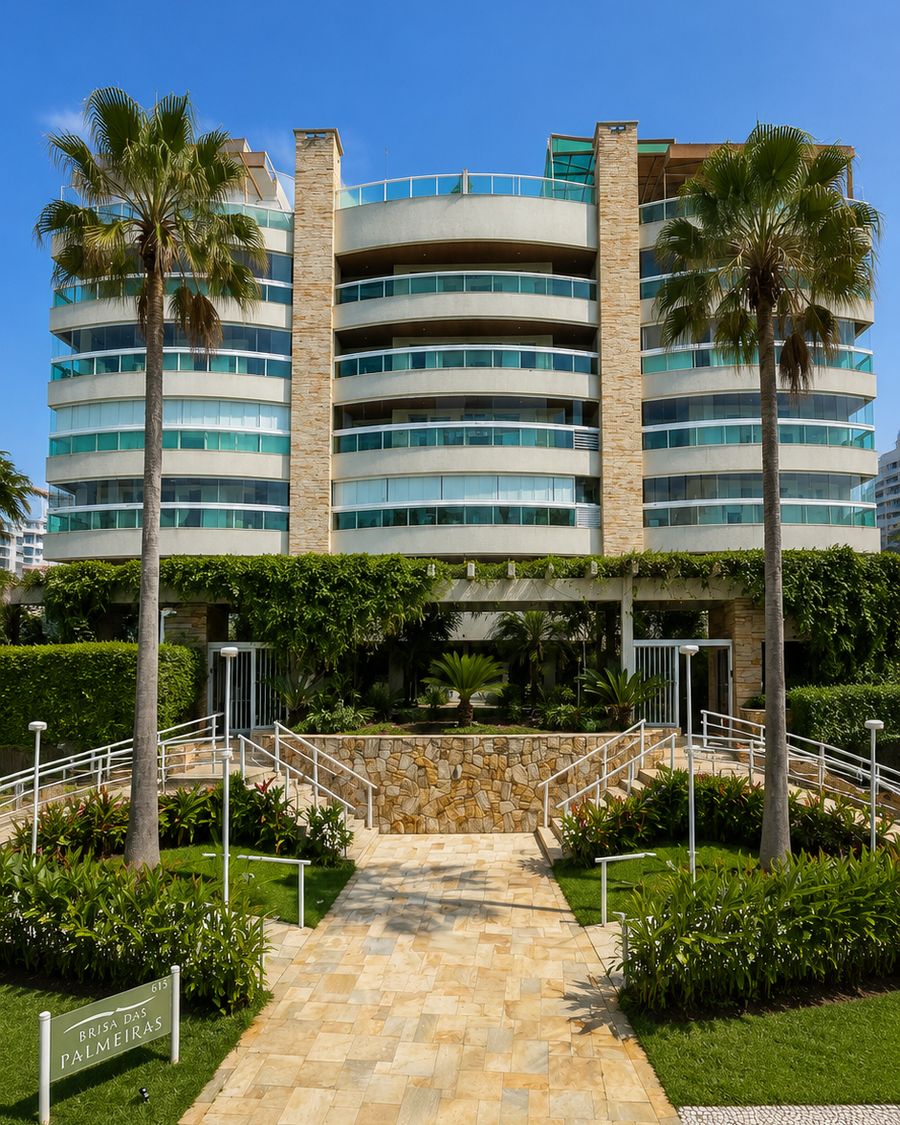 Fachada do Edifício Brisa das Palmeiras, Módulo 02, Riviera de São Lourenço, Bertioga