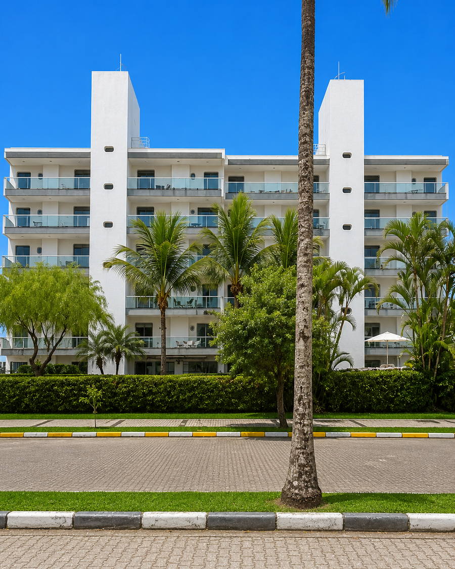 Fachada do Edifício Ilha de Itaparica, Módulo 04, Riviera de São Lourenço, Bertioga