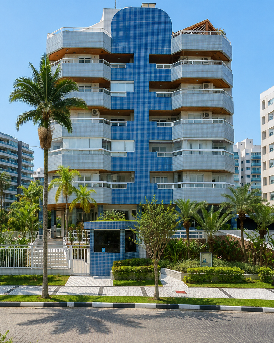 Fachada do Edifício San Marino, Módulo 02, Riviera de São Lourenço, Bertioga