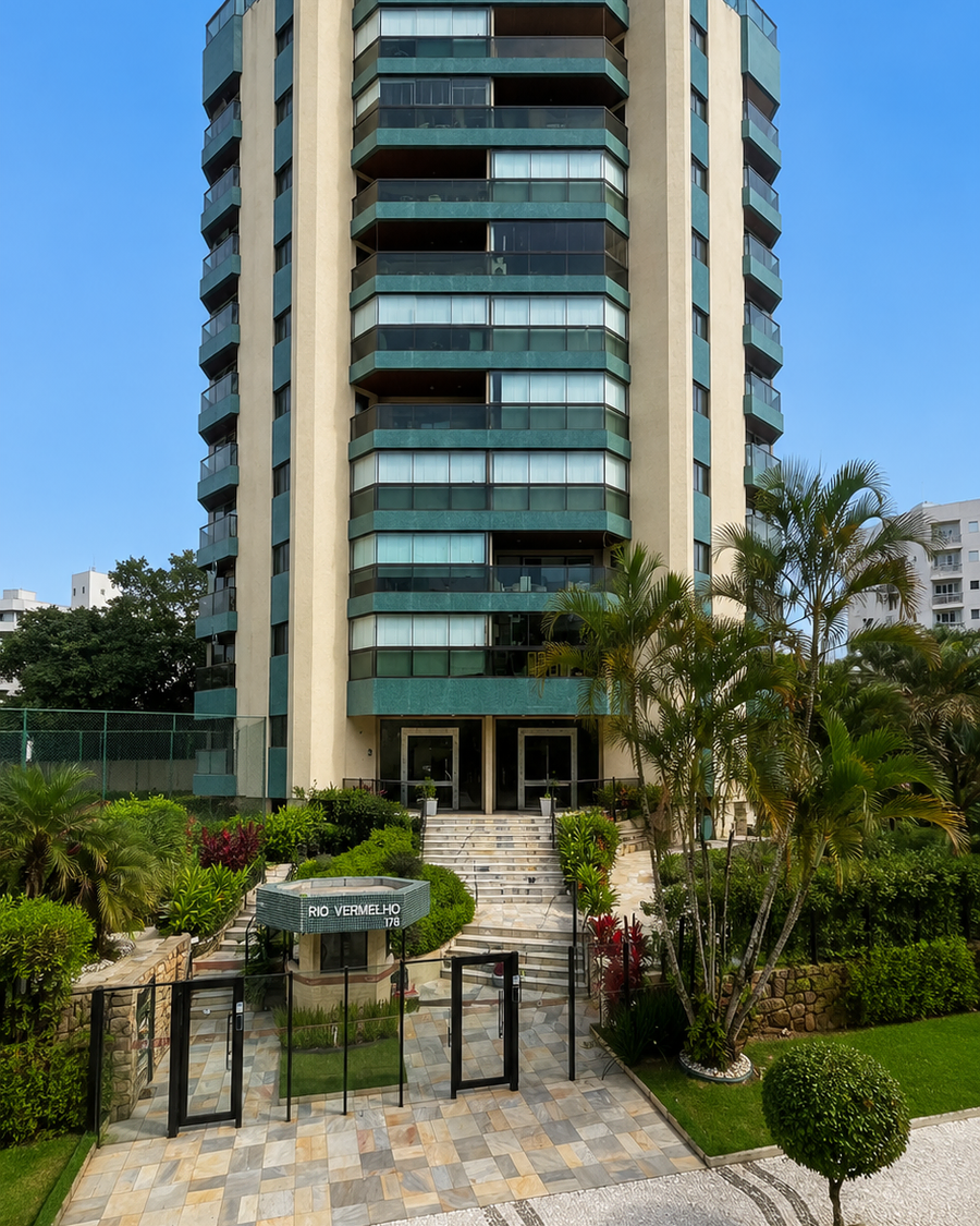 Fachada do Edifício Rio Vermelho, Módulo 03, Riviera de São Lourenço, Bertioga