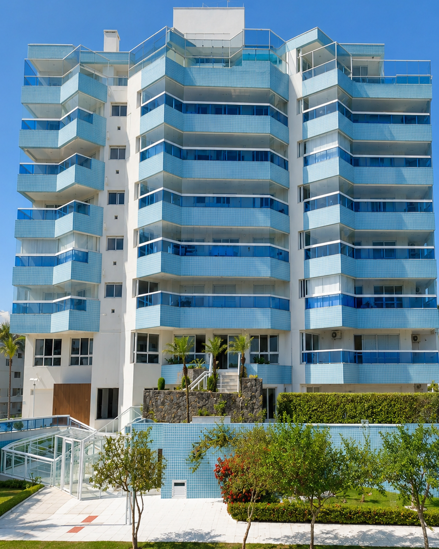Fachada do Edifício Ilha de Milos, Módulo 02, Riviera de São Lourenço, Bertioga