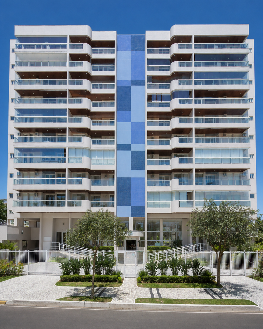 Fachada do Edifício Navegantes, Módulo 03, Riviera de São Lourenço, Bertioga
