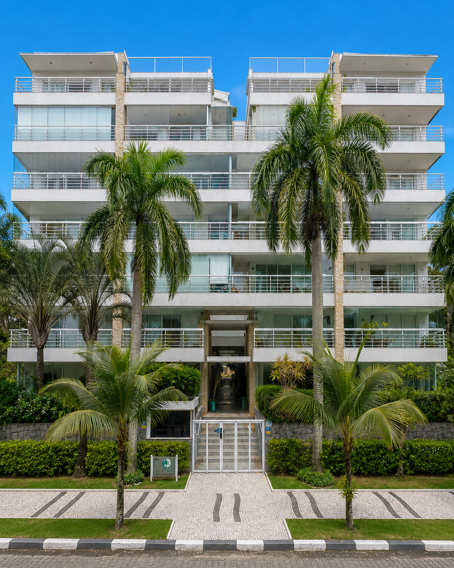 Fachada do Edifício Villas de San Clemente, Módulo 02, Riviera de São Lourenço, Bertioga