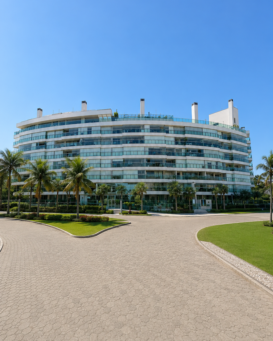 Fachada do Edifício San Sebastián, Módulo 05, Riviera de São Lourenço, Bertioga