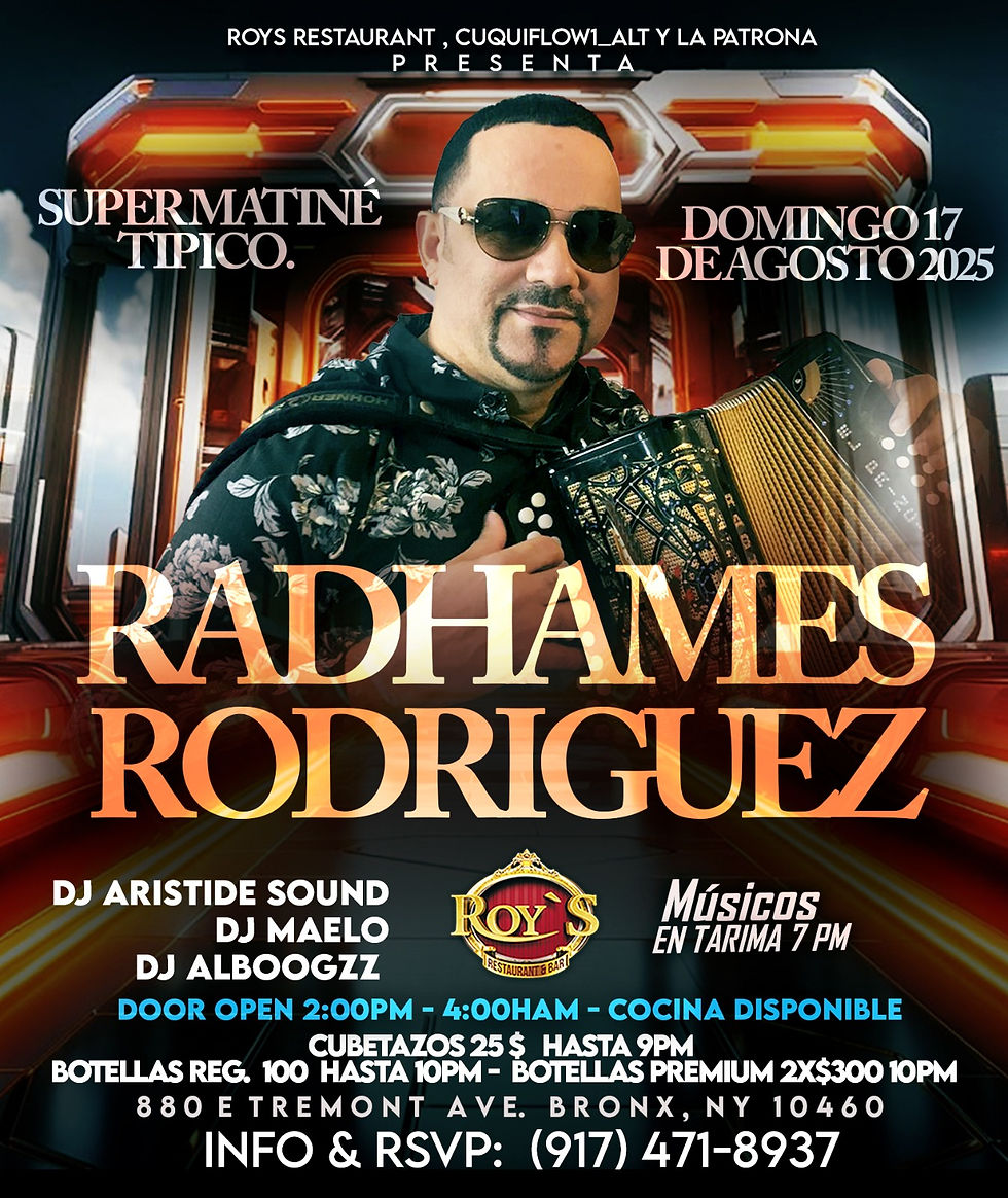 ¡Súper Matiné Típico con Radhames Rodríguez! 