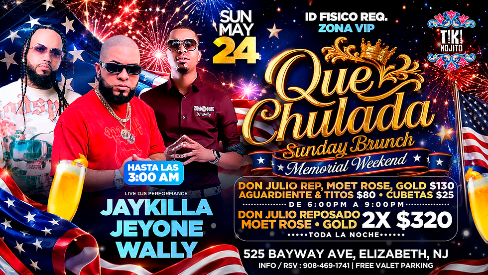 DJ Jaykilla, DJ Jeyone y DJ Wally en el Qué Chulada Sunday Brunch! 🥂✨