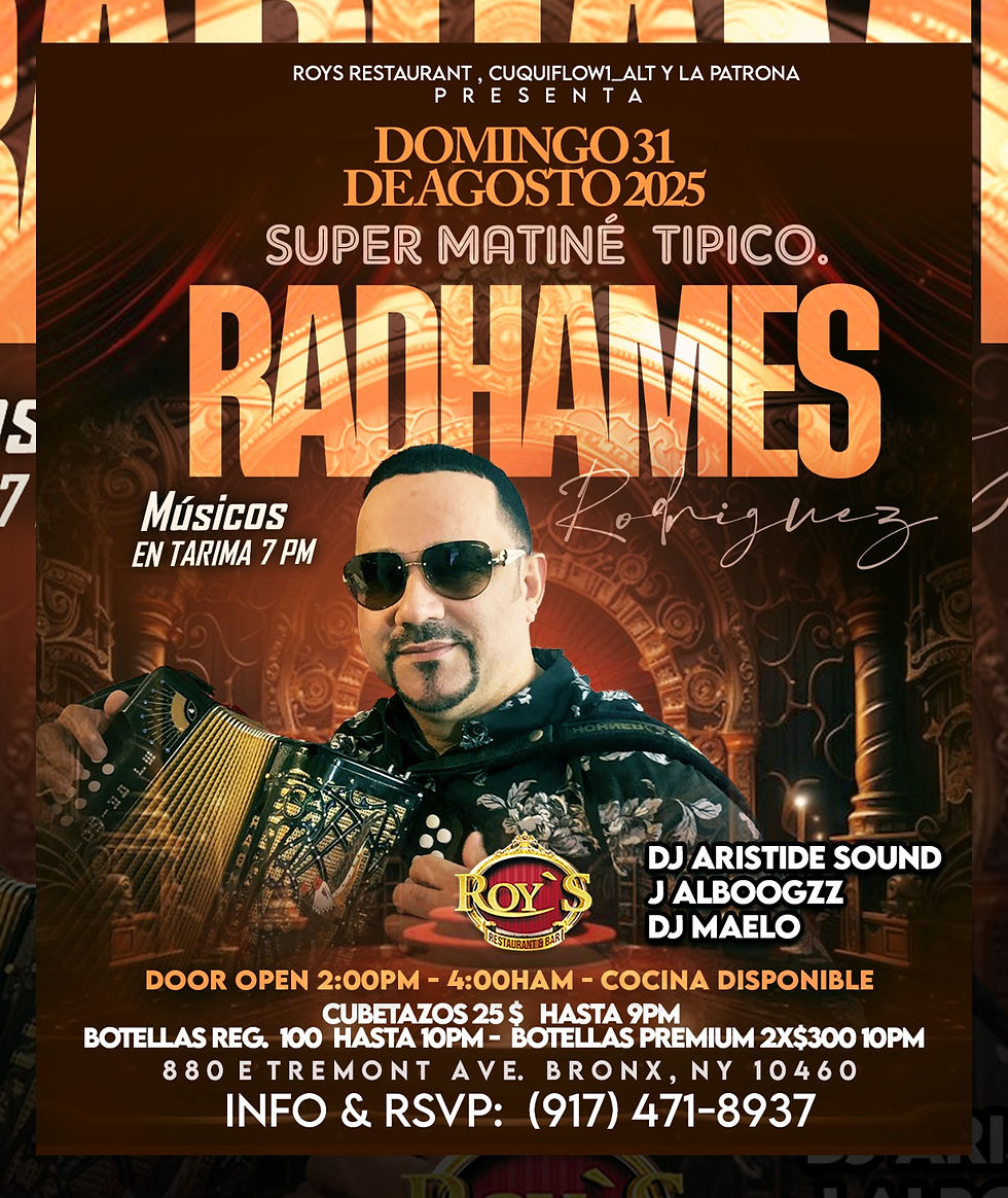 ¡Súper Matiné Típico con Radhames!