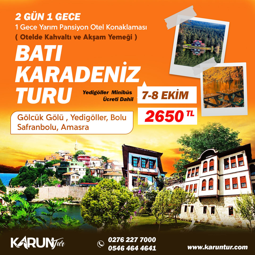 BATI KARADENİZ TURU 7-8 Ekim 2023