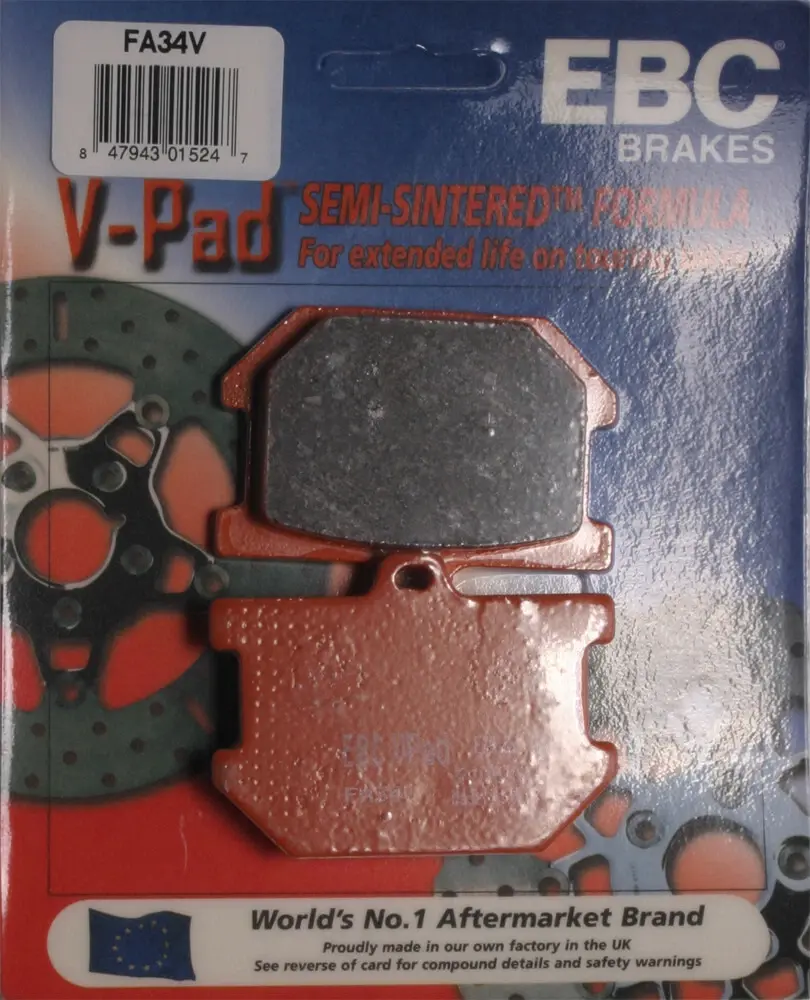 EBC FA34V semi-sintered V disc brake pads for Honda vintage motorcycles