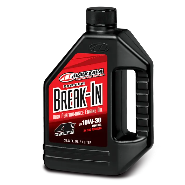 Maxima Break-In Oil 1L 4-stroke engine oil for new or rebuilt motorcycle engines