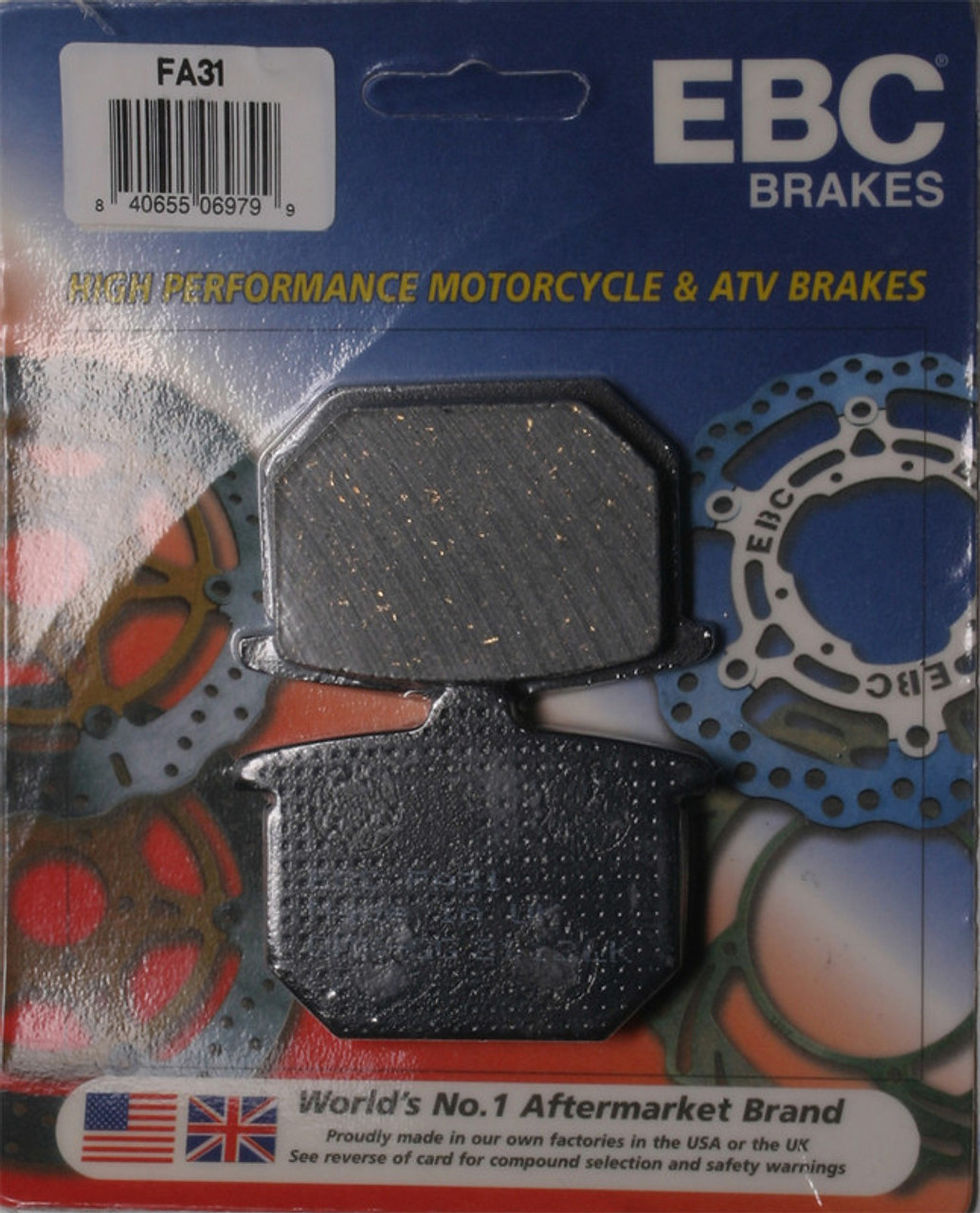 EBC FA31 organic rear brake pads for vintage Honda and cruiser motorcycles