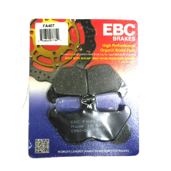 EBC FA407 organic motorcycle disc brake pad set (front caliper)