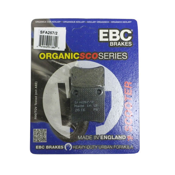EBC SFA257/2 organic scooter disc brake pads replacement
