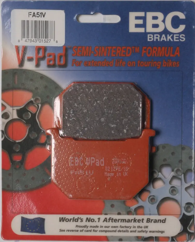 EBC FA51V semi-sintered V disc brake pads for Honda vintage motorcycles