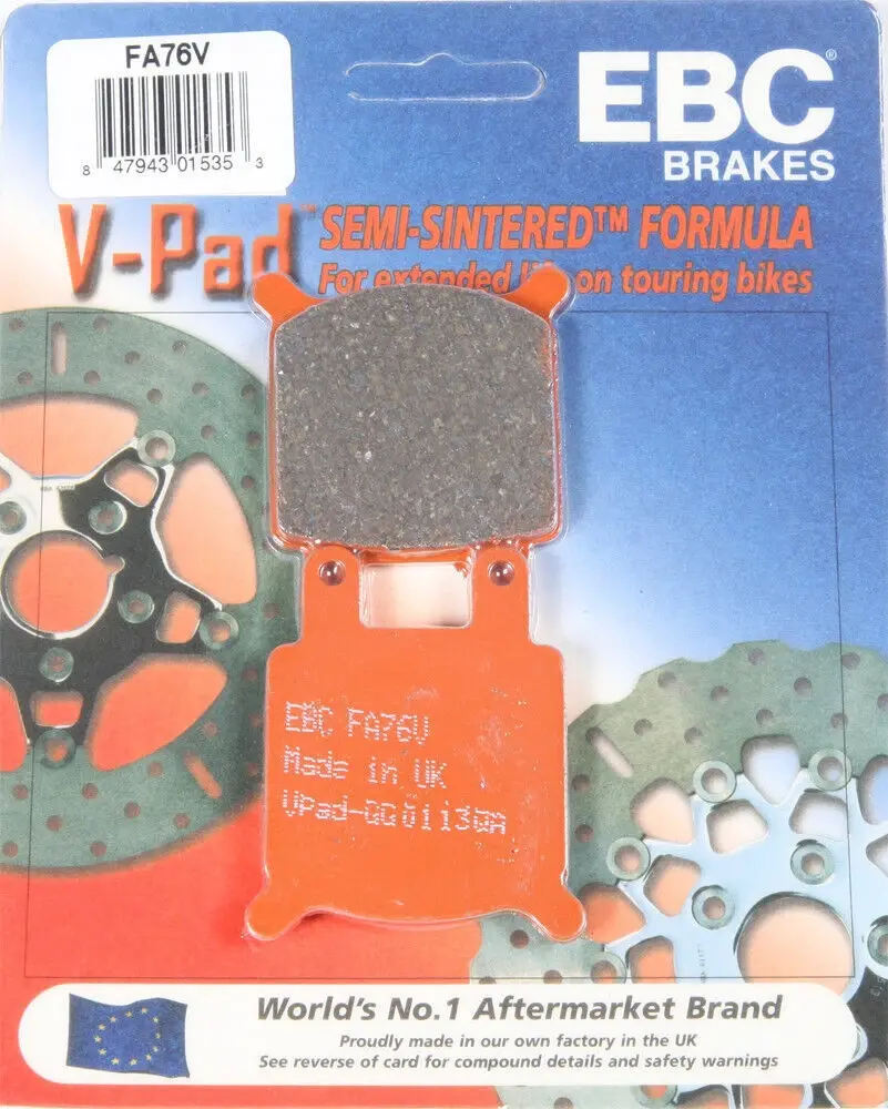 EBC FA76V Semi Sintered V Series Brake Pads for street cruiser motorcycle