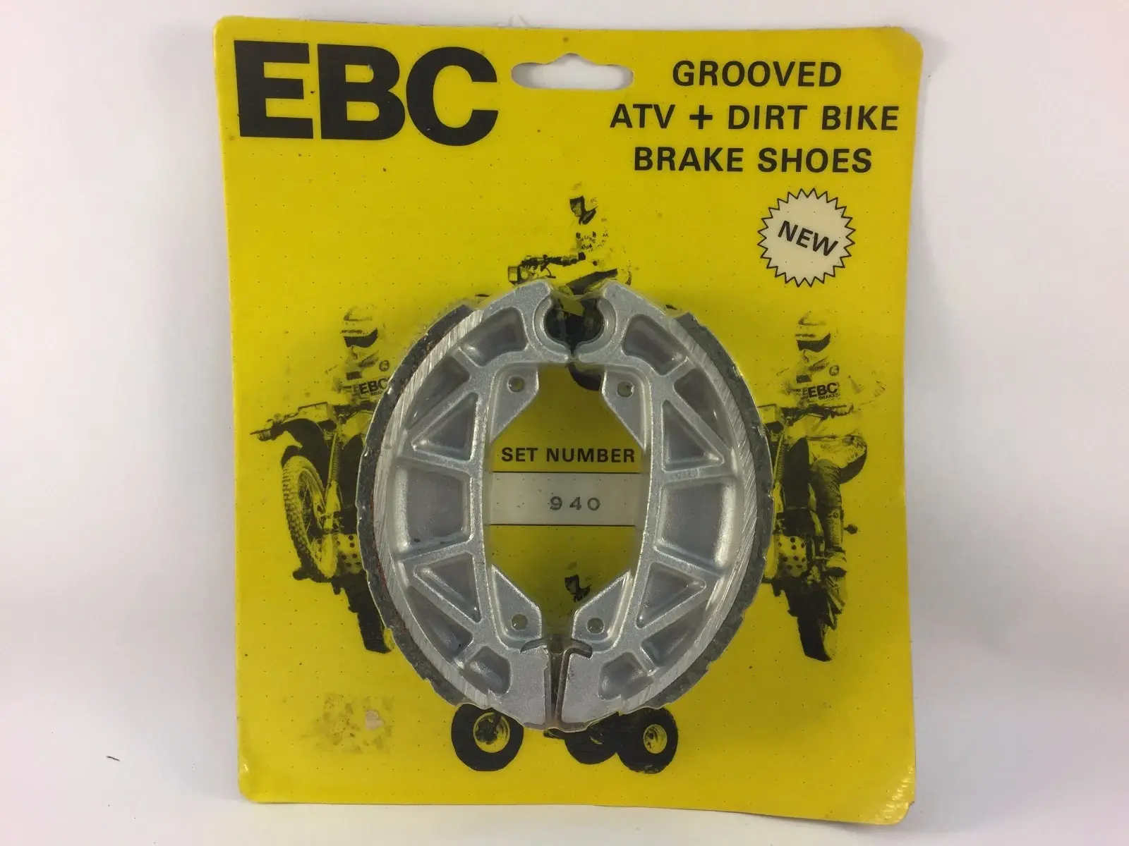 EBC 940G grooved organic brake shoes pair for motorcycle and ATV drum brake system